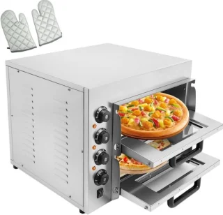 Gastro Oven dubbele pizzaoven zilver