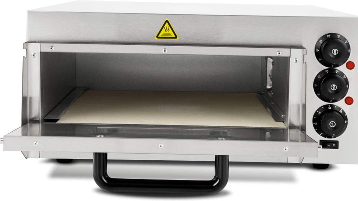 Gastro Pizzaoven RVS met Vuurvaste Steen en Timer