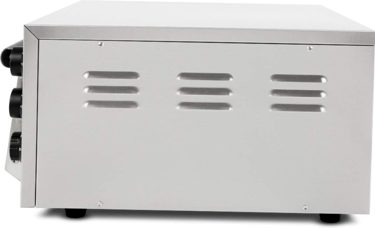 Gastro Pizzaoven RVS met Vuurvaste Steen en Timer