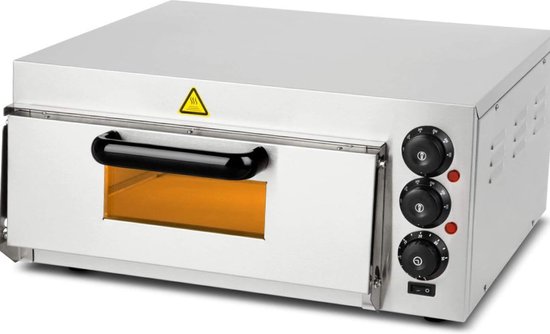 Gastro Pizzaoven RVS met Vuurvaste Steen en Timer