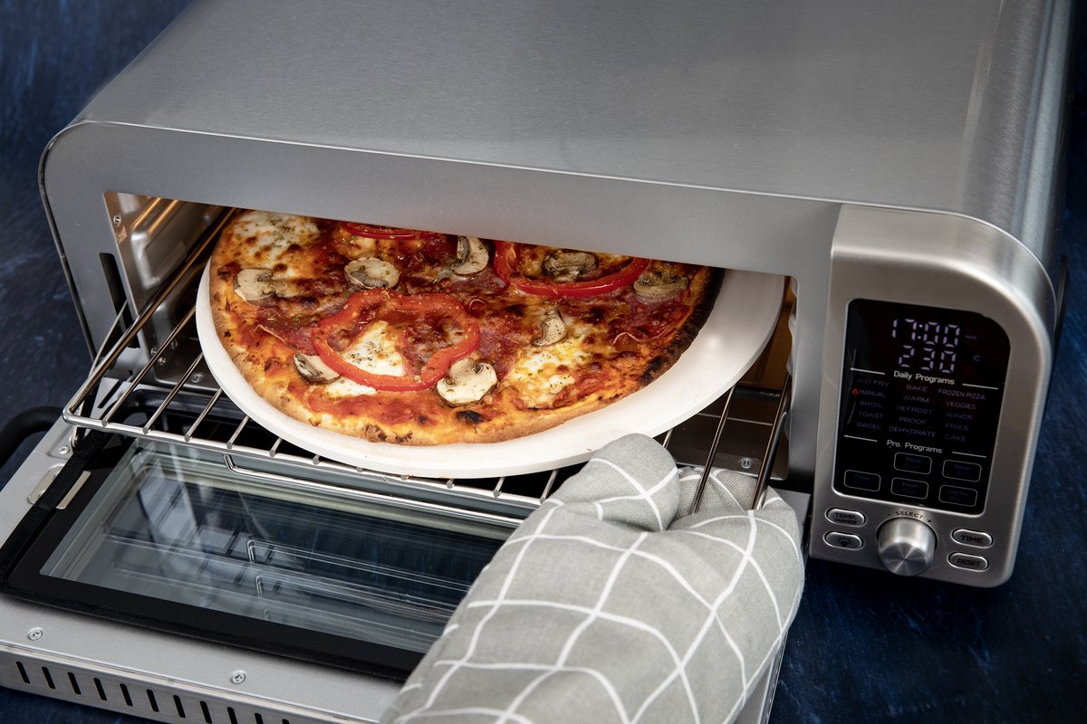 Gastronoma 18310019 Pizzaoven en Airfryer RVS 18L 2000W