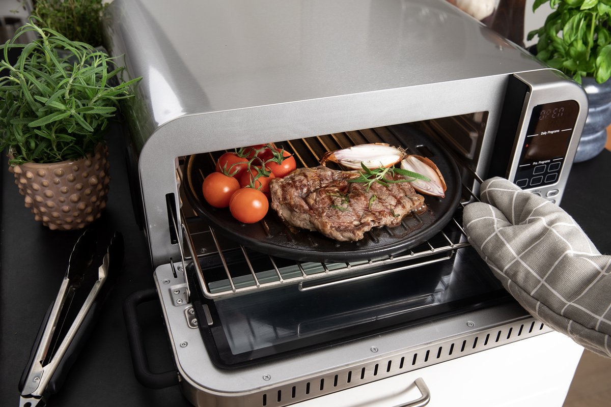 Gastronoma 18310019 Pizzaoven en Airfryer RVS 18L 2000W
