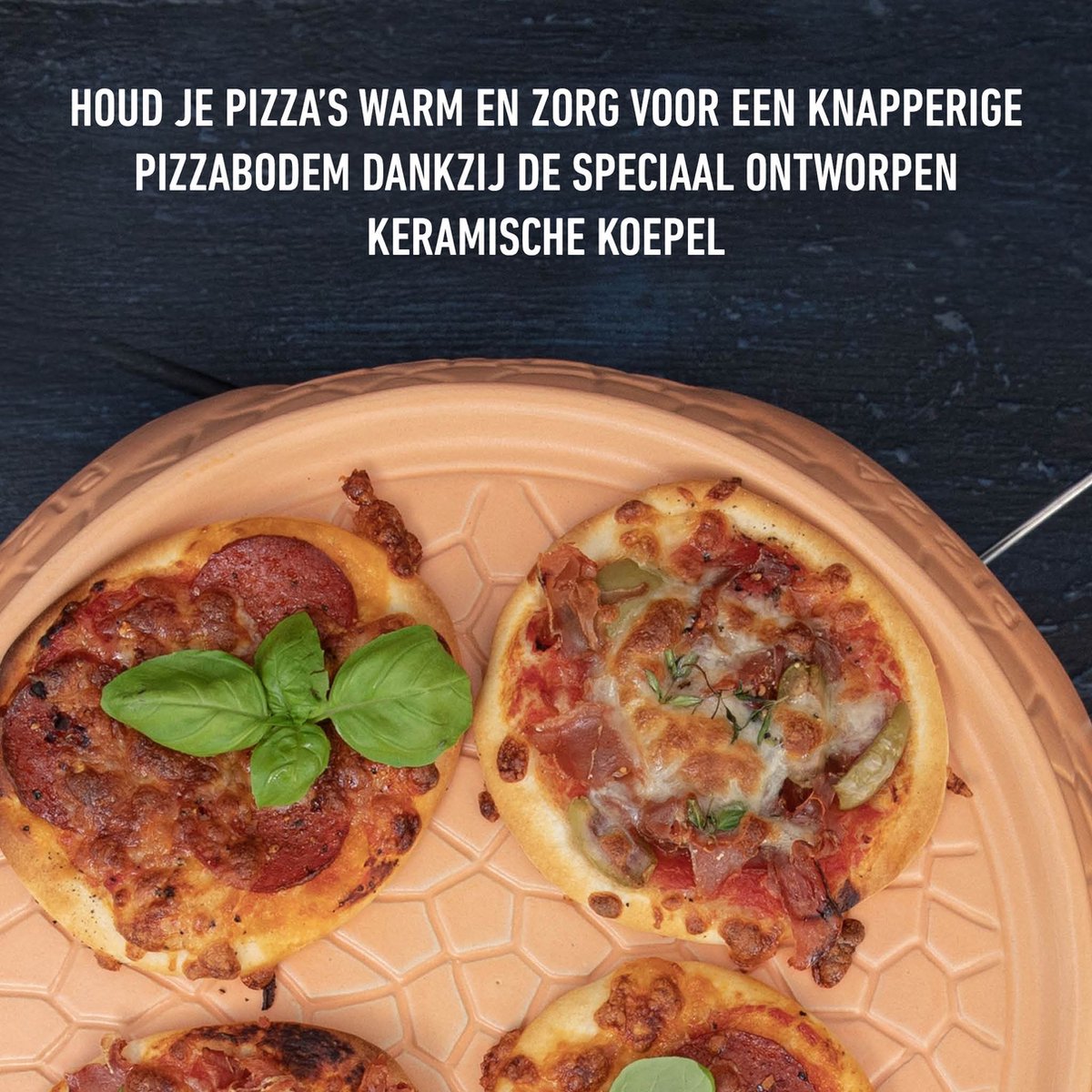 Gastronoma Pizza Oven 4 Personen Keramiek Grijs 18310016