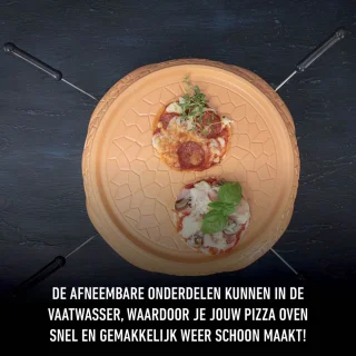 Gastronoma Pizza Oven 4 Personen Keramiek Grijs 18310016