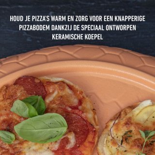 Wat vinden we goed aan de Gastronoma Pizzaoven 6-persoons Keramiek/Grijs 18310017