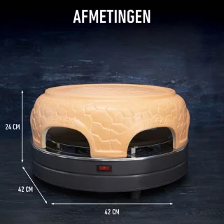 Gastronoma Pizzaoven 6-persoons Keramiek/Grijs 18310017