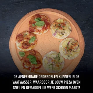Gastronoma Pizzaoven 6-persoons Keramiek/Grijs 18310017