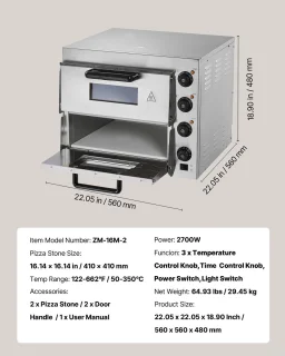 Generiek Elektrische Pizzamaker 40 cm