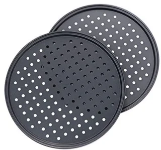 Geperforeerde pizzapan set 2x30 cm