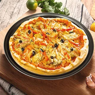 Geperforeerde pizzapan set 2x30 cm