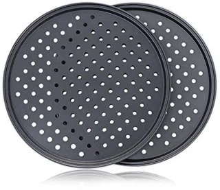 Geperforeerde pizzapan set 2x30 cm