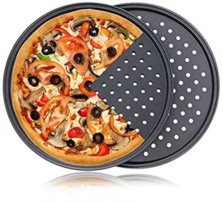 Geperforeerde pizzapan set 2x30 cm