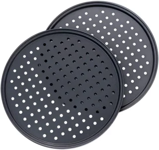 Geperforeerde pizzapan set 30 cm, 2 stuks