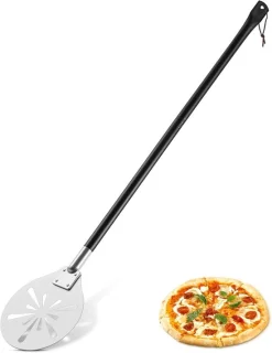 Geperforeerde Pizzaschep 17,8 cm RVS - Afneembare Handgreep