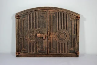 Gietijzeren halfronde ovendeur 48x38 cm