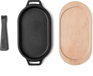 Gietijzeren koekenpan met afneembaar handvat