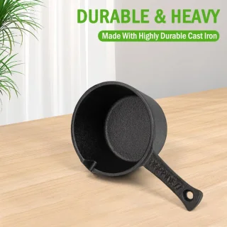 Gietijzeren Sauspot met Basting Borstel Set