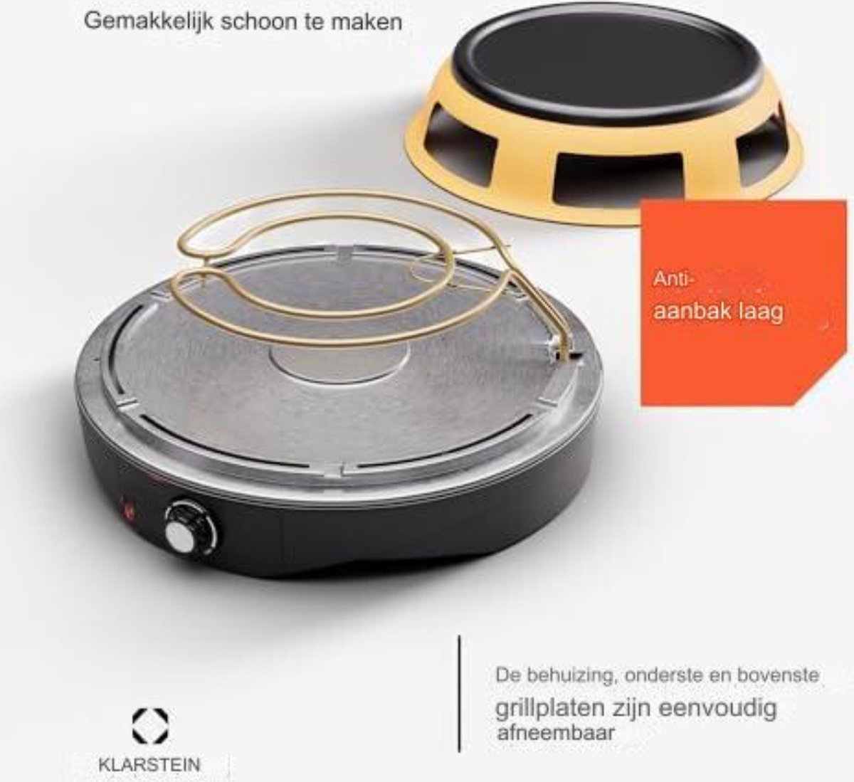 Gourmet 3-in-1 Raclettegrill met Pizzaoven voor 6 Personen