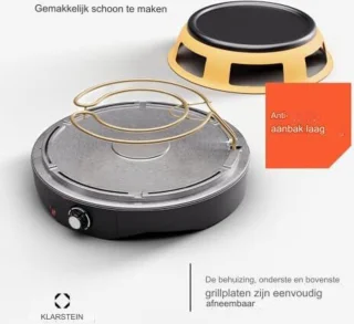 Gourmet 3-in-1 Raclettegrill met Pizzaoven voor 6 Personen