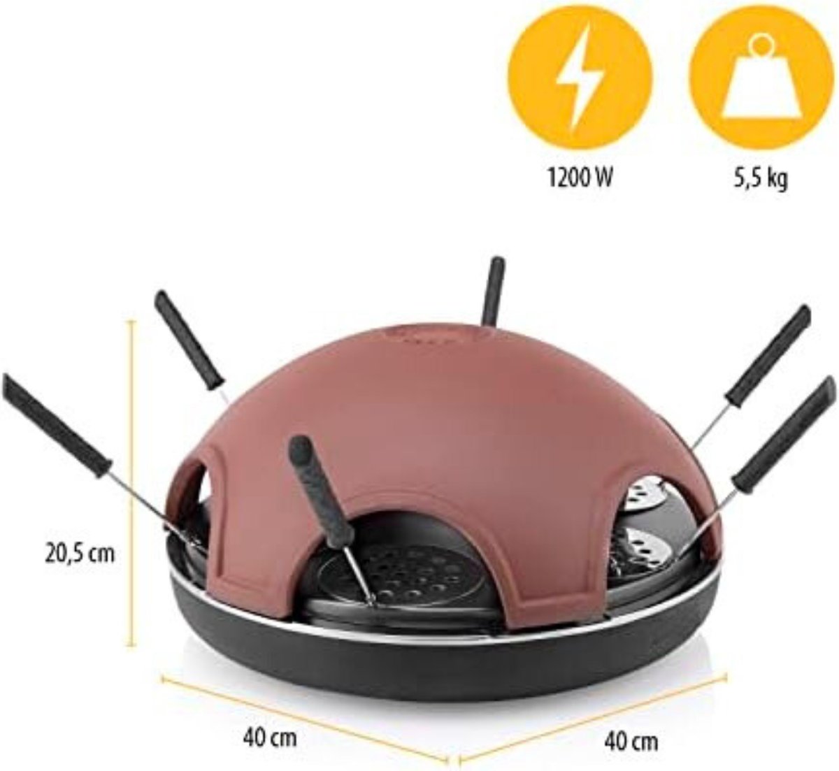 Wat vinden we goed aan de Gourmet Terracotta Pizzaoven 6 Personen Bruin
