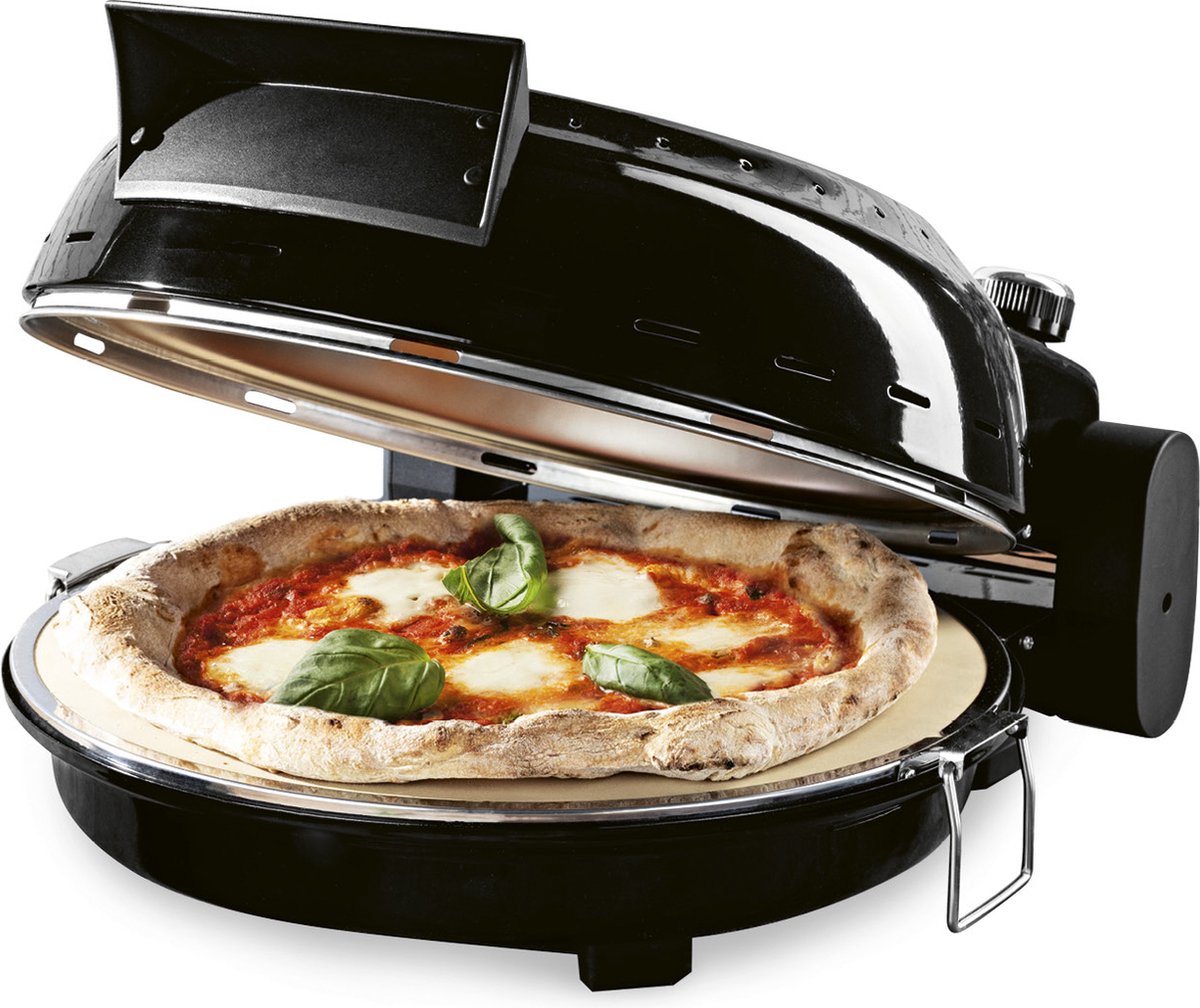 GOURMETmaxx Pizza Maker Zwart met Pizzasteen