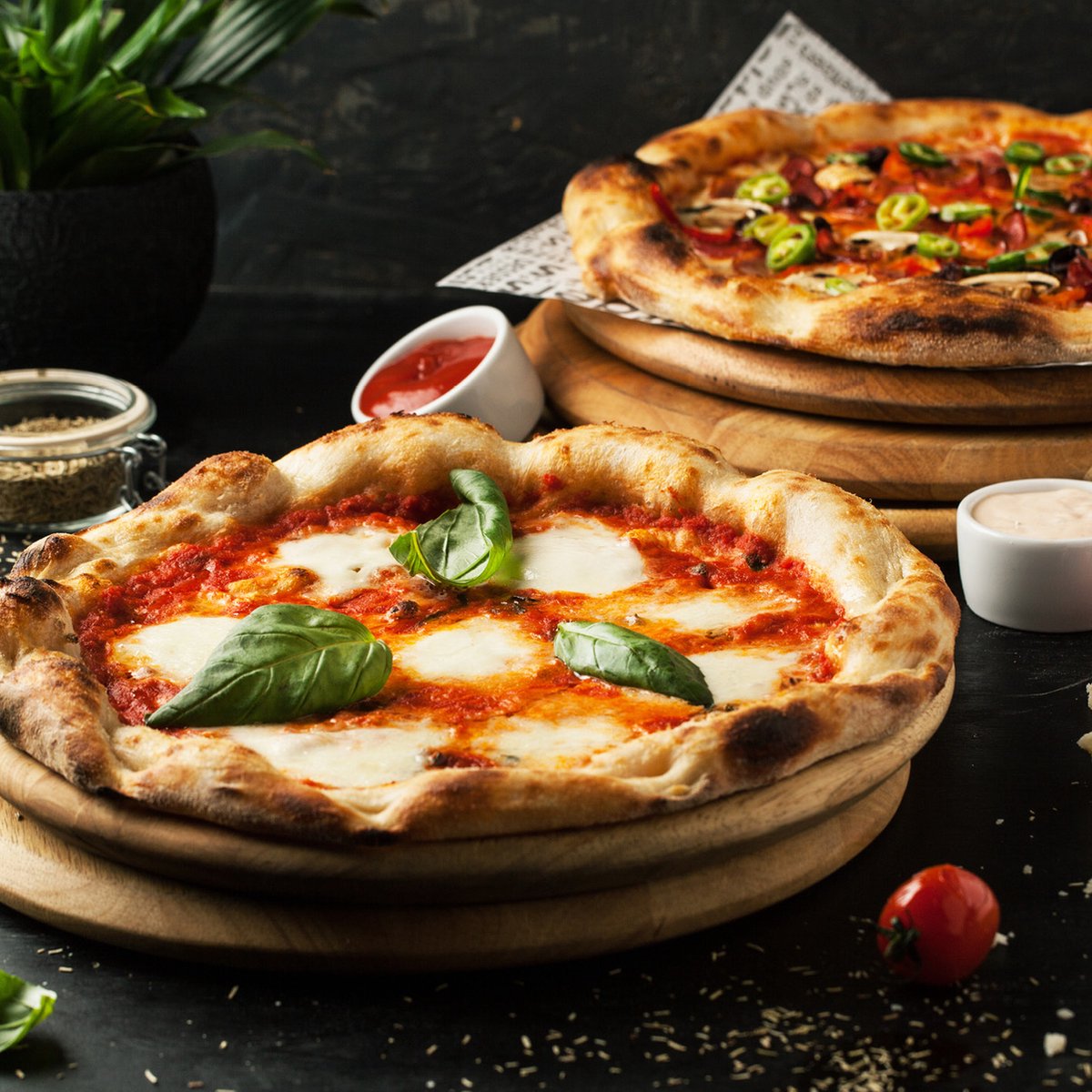 GOURMETmaxx Pizza Maker Zwart met Pizzasteen