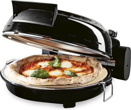 GOURMETmaxx Pizza Maker Zwart met Pizzasteen