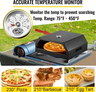 Gran Vida Pizza Oven 30cm RVS Zwart