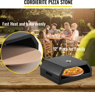 Gran Vida Pizza Oven 30cm RVS Zwart