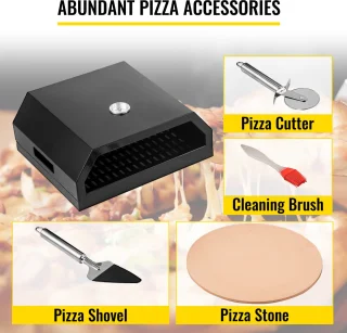 Gran Vida Pizza Oven 30cm RVS Zwart