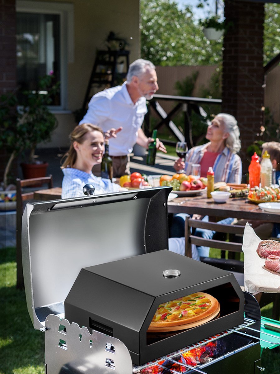 Gran Vida Pizza Oven 30cm RVS Zwart
