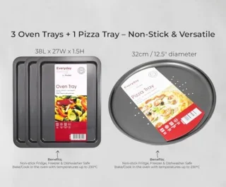 Griddle Set 3-delig + 32 cm Pizza Bakplaat
