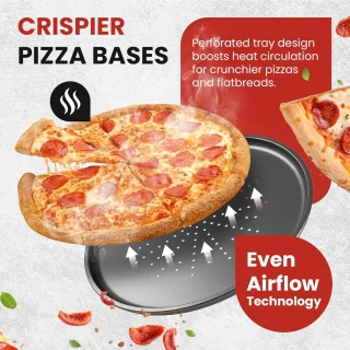 Griddle Set 3-delig + 32 cm Pizza Bakplaat - Medium Ovenbakplaten