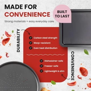 Griddle Set 3-delig + 32 cm Pizza Bakplaat - Medium Ovenbakplaten