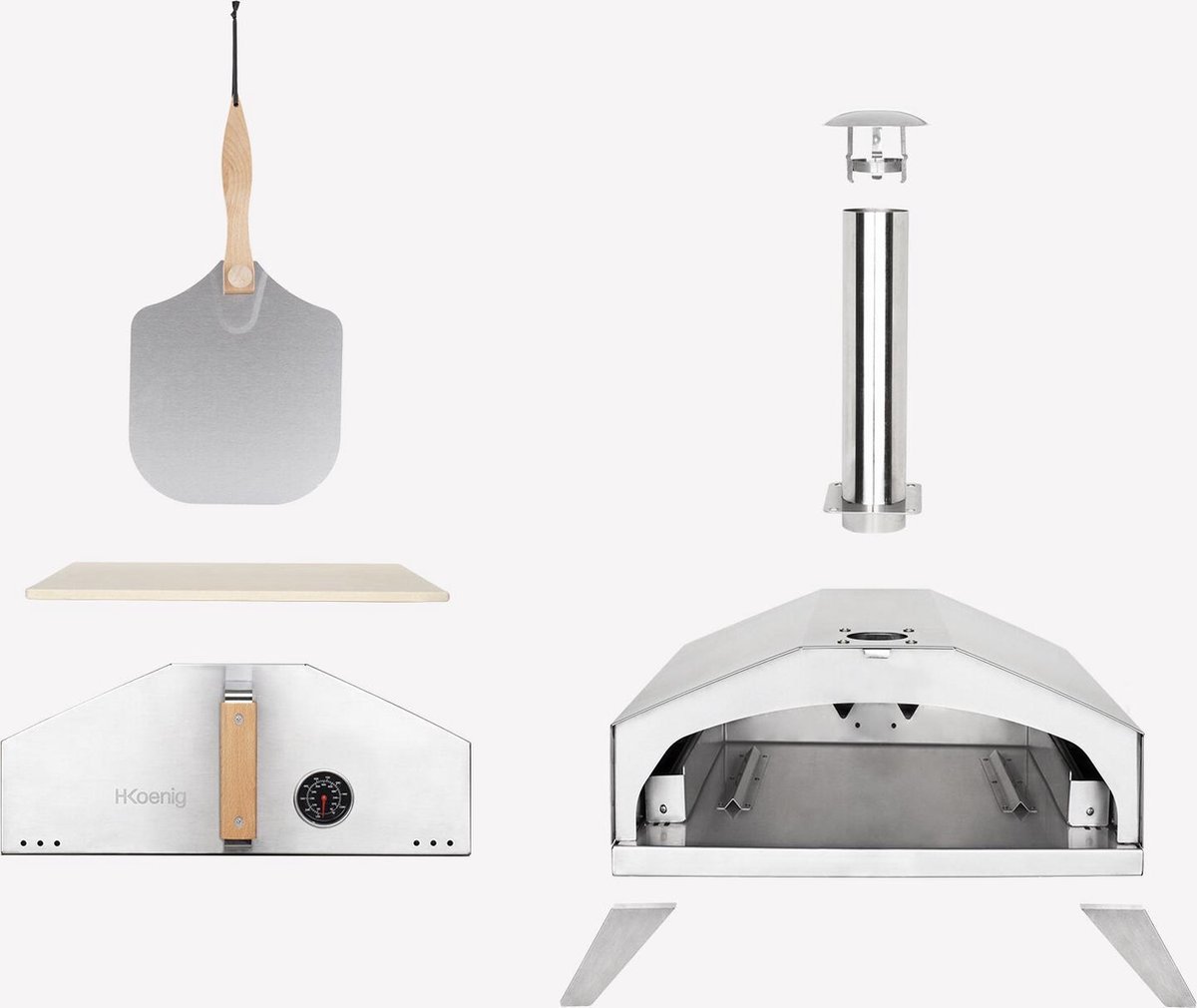H. Koenig Gino440 Gas Pizzaoven RVS