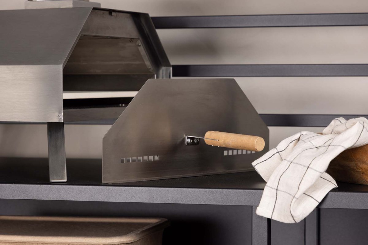Hamnå pizza oven zilver koolmodel