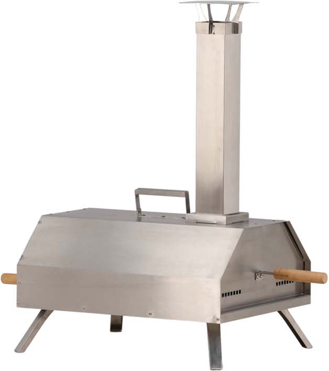 Hamnå pizza oven zilver koolmodel