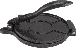 Handmatige aluminium tortillapers 16 cm zwart