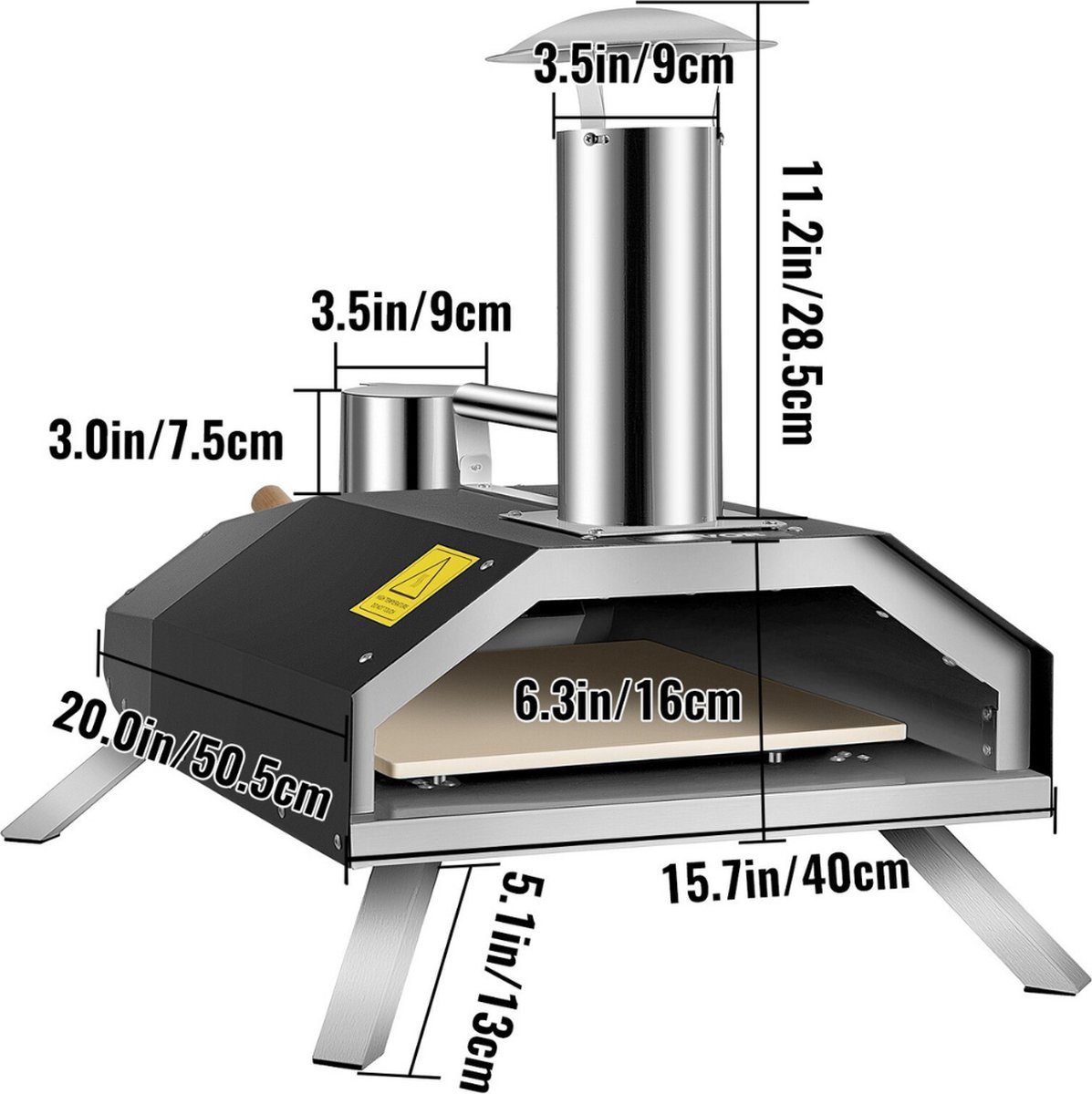 Happyment Houtgestookte Pizza Oven Buiten Steenoven