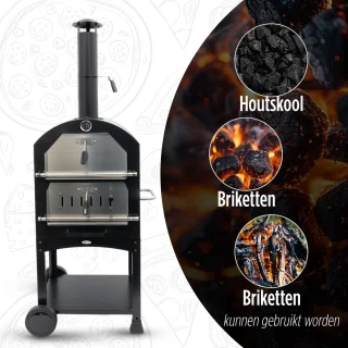 HEAT Outdoor Living Houtgestookte Pizza Oven op Wieltjes