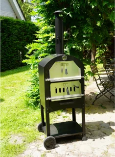 HEAT Outdoor Living Houtgestookte Pizza Oven op Wieltjes