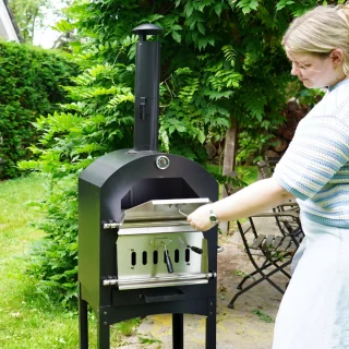 HEAT Outdoor Living Houtgestookte Pizza Oven op Wieltjes