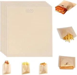 Herbruikbare anti-aanbak toastzakken - 6 stuks