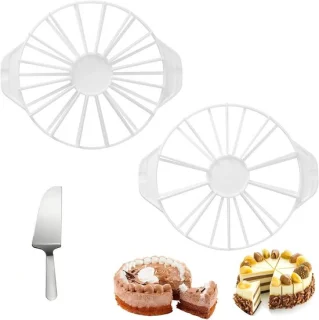 Herbruikbare ronde taartverdelers set van 2 stuks 10/12/14/16 cm