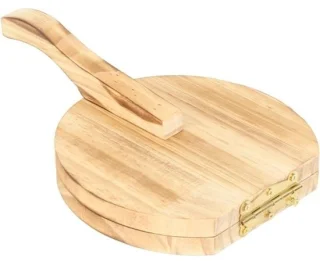 Houten deegpers voor tortilla's, dumplings en pizza
