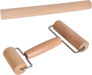 Houten deegroller set van 2