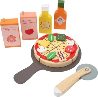 Houten pizza speelgoed