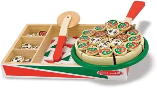 Houten pizza speelset - 25 cm