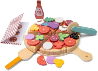 Houten pizza speelset