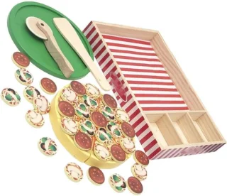 Houten pizza speelset